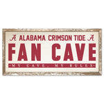 Alabama Crimson Tide FAN CAVE Wood Sign 8" x 17"