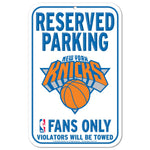 New York Knicks Reserved Parking Plastic Sign 11" x 17"