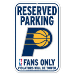 Indiana Pacers Reserved Parking Plastic Sign 11" x 17"