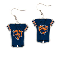 Chicago Bears Earrings Jewelry Carded Jersey