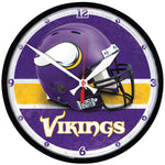 Minnesota Vikings Helmet Round Wall Clock 12.75"