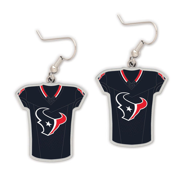 Houston Texans Earrings Jewelry Carded Jersey