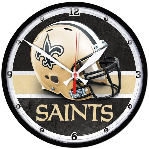 New Orleans Saints Round Wall Clock 12.75"
