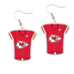 Kansas City Chiefs Earrings Jewelry Carded Jersey