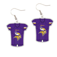 Minnesota Vikings Earrings Jewelry Carded Jersey