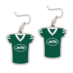 New York Jets Earrings Jewelry Carded Jersey