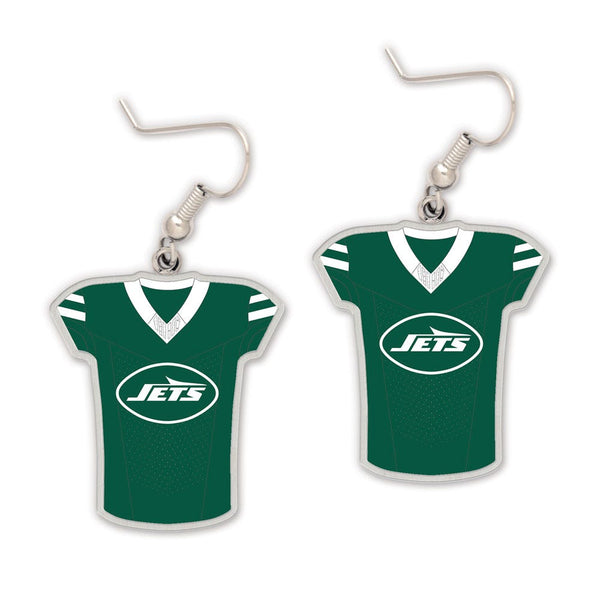 New York Jets Earrings Jewelry Carded Jersey