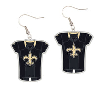 New Orleans Saints Earrings Jewelry Carded Jersey