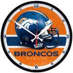 Denver Broncos Round Wall Clock 12.75"