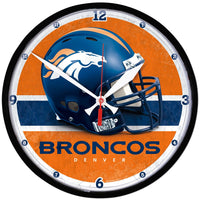 Denver Broncos Round Wall Clock 12.75"