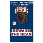 Wholesale-Montana Grizzlies 2 Pack Magnets 5" x 9"