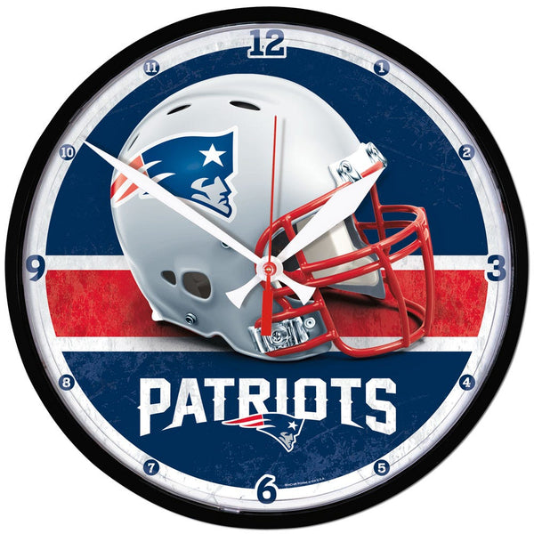 New England Patriots Round Wall Clock 12.75"