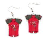 Tampa Bay Buccaneers Earrings Jewelry Carded Jersey