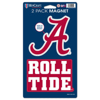 Alabama Crimson Tide 2 Pack Magnets 5" x  9"