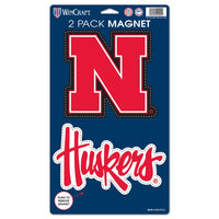 Wholesale-Nebraska Cornhuskers 2 Pack Magnets 5" x 9"