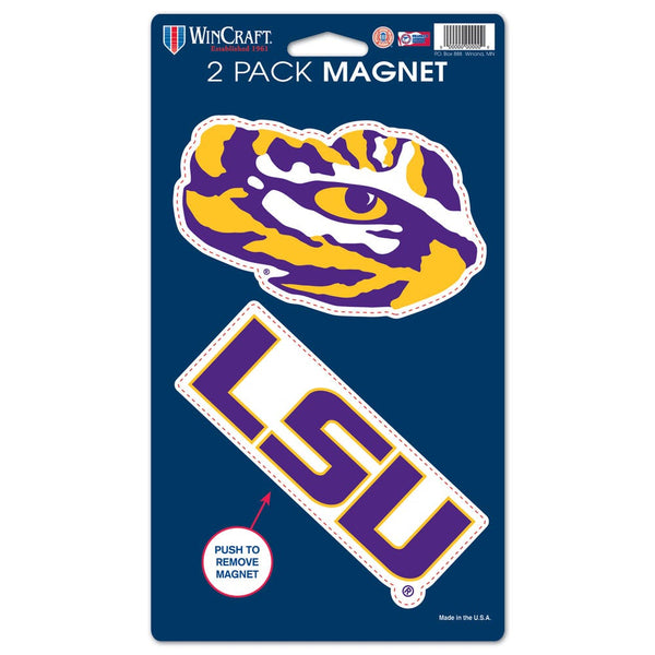 LSU Tigers 2 Pack Magnets 5" x  9"