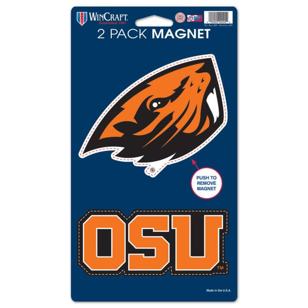 Wholesale-Oregon State Beavers 2 Pack Magnets 5" x 9"