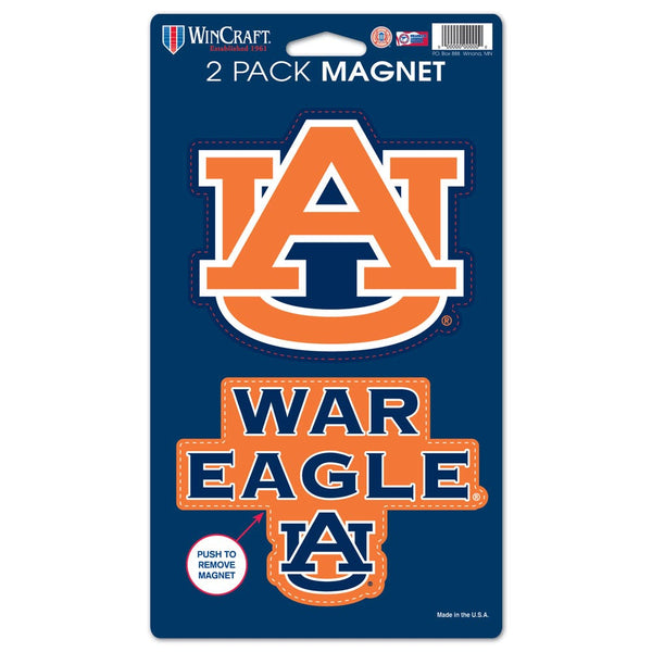 Auburn Tigers 2 Pack Magnets 5" x  9"