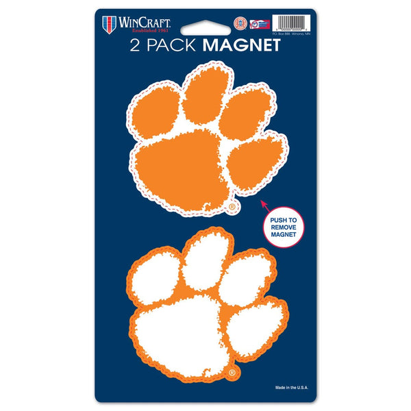 Clemson Tigers 2 Pack Magnets 5" x  9"