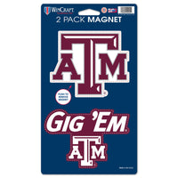 Texas A&M Aggies 2 Pack Magnets 5" x  9"