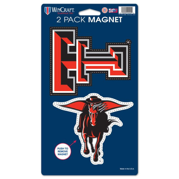 Wholesale-Texas Tech Red Raiders 2 Pack Magnets 5" x 9"