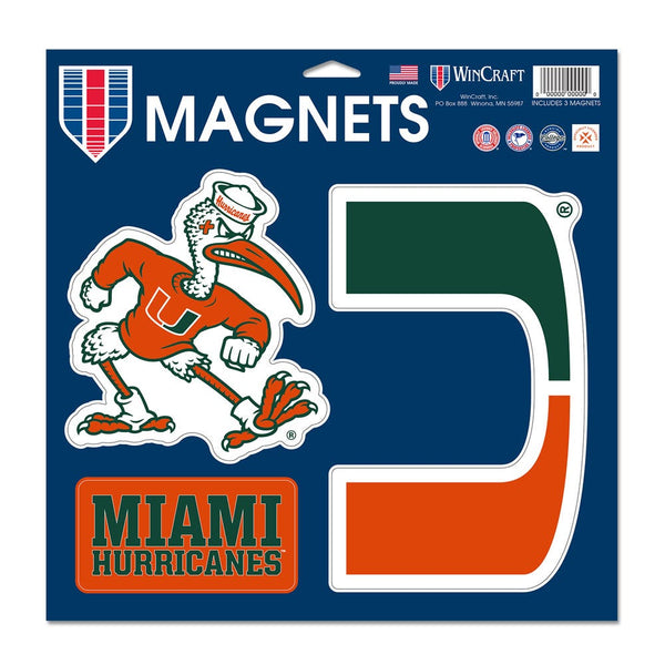 Miami Hurricanes Vinyl Magnet 11" x 11"