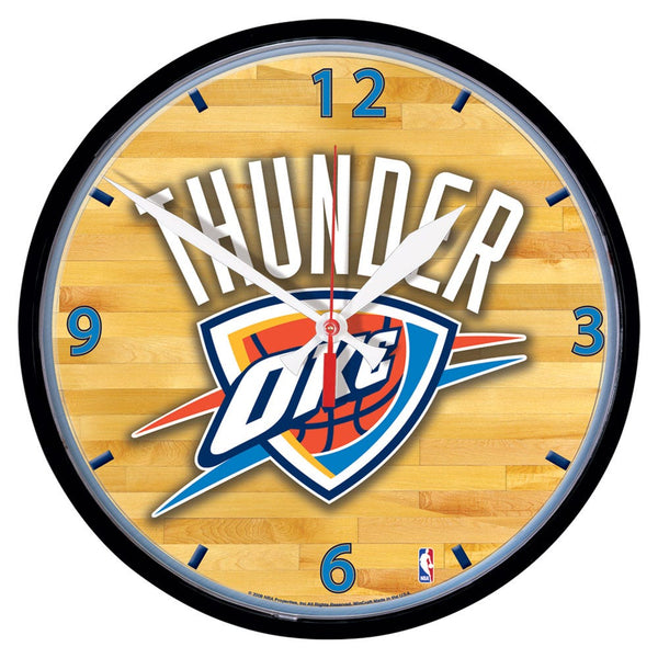 Oklahoma City Thunder Round Wall Clock 12.75"
