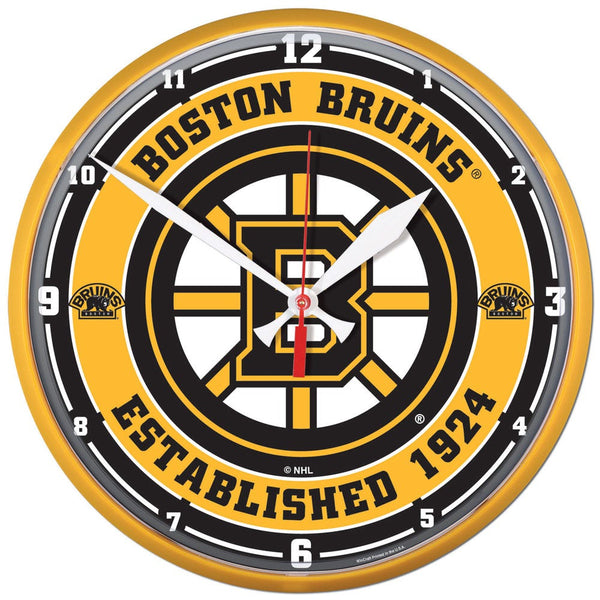 Boston Bruins Round Wall Clock 12.75"
