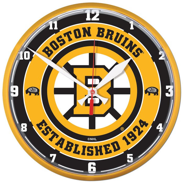 Boston Bruins Round Wall Clock 12.75"