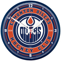 Edmonton Oilers Round Wall Clock 12.75"