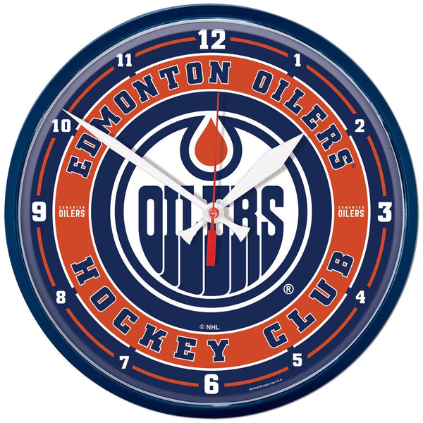 Edmonton Oilers Round Wall Clock 12.75"