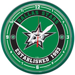 Dallas Stars Round Wall Clock 12.75"