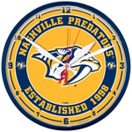 Nashville Predators Round Wall Clock 12.75"