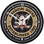 Anaheim Ducks Round Wall Clock 12.75"