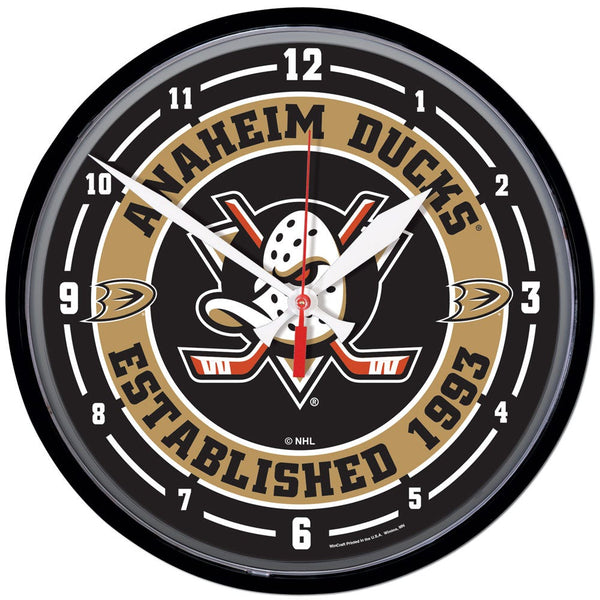 Anaheim Ducks Round Wall Clock 12.75"