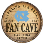 North Carolina Tar Heels Wood Sign 14" Rnd