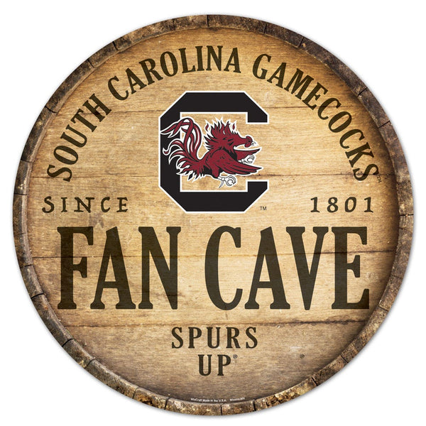 South Carolina Gamecocks Wood Sign 14" Rnd