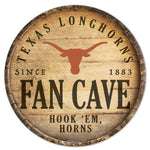 Texas Longhorns Wood Sign 14" Rnd