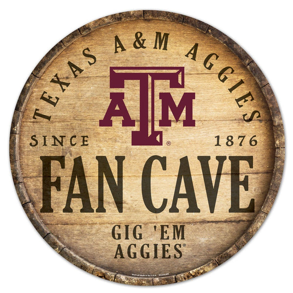 Texas A&M Aggies Wood Sign 14" Rnd