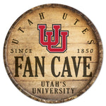 Wholesale-Utah Utes Wood Sign 14" Rnd