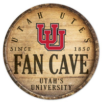 Wholesale-Utah Utes Wood Sign 14" Rnd