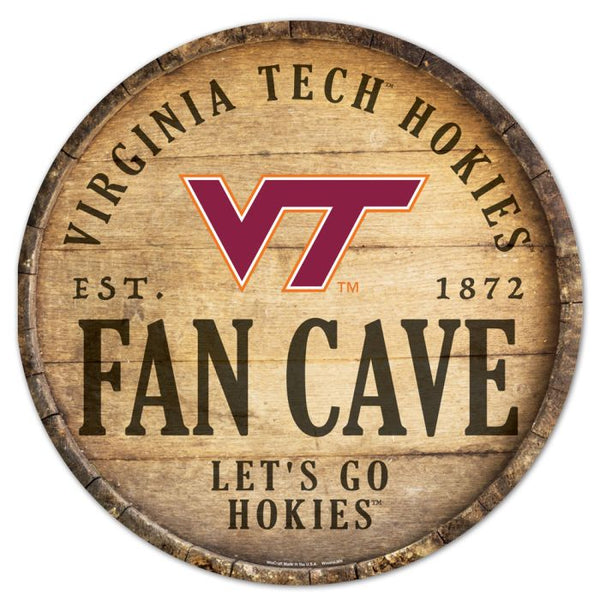 Wholesale-Virginia Tech Hokies Wood Sign 14" Rnd