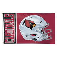Arizona Cardinals Helmet Flag - Deluxe 3' X 5'