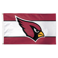 Arizona Cardinals Horiz. Stripes Flag - Deluxe 3' X 5'