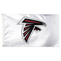 Atlanta Falcons White Background Flag - Deluxe 3' X 5'