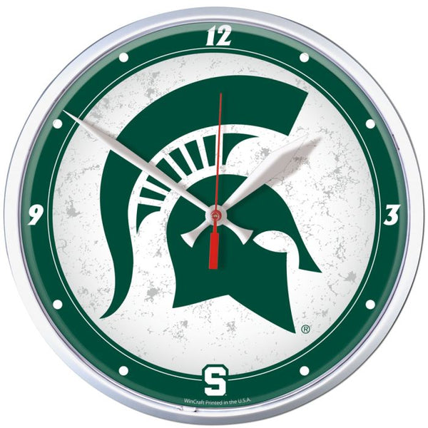 Wholesale-Michigan State Spartans Round Wall Clock 12.75"