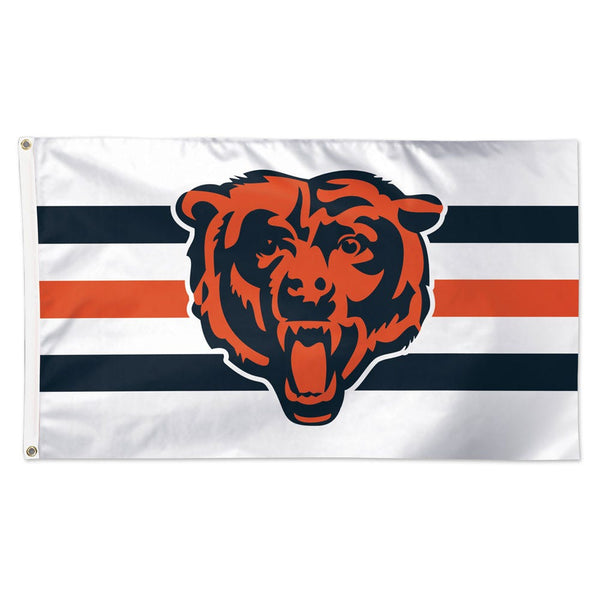 Chicago Bears Away Stripes Flag - Deluxe 3' X 5'