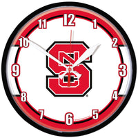 NC State Wolfpack Round Wall Clock 12.75"
