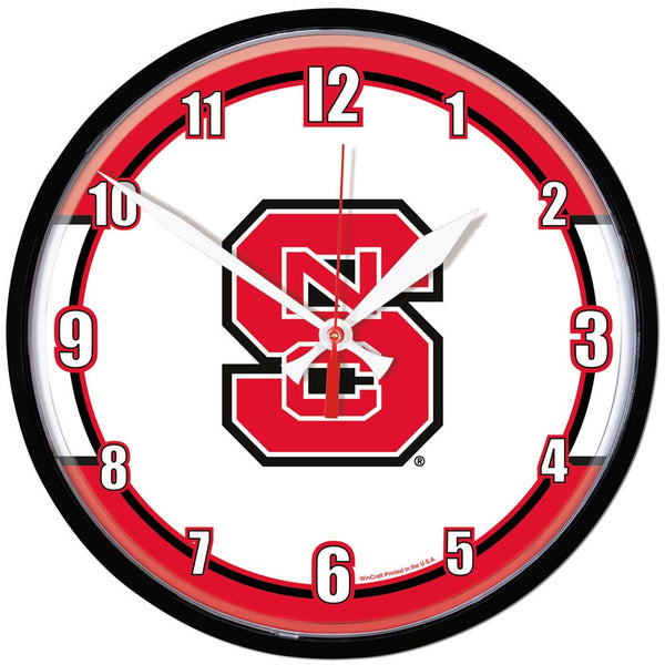 NC State Wolfpack Round Wall Clock 12.75"