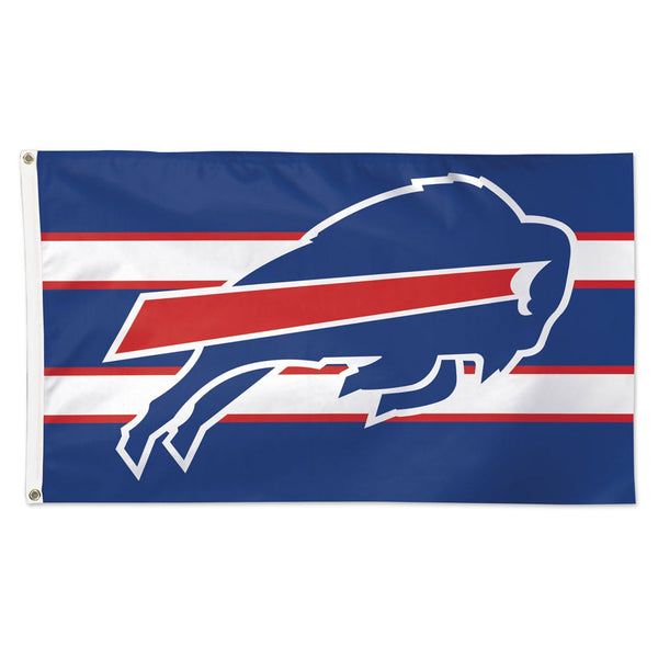 Buffalo Bills Horiz. Stripes Flag - Deluxe 3' X 5'